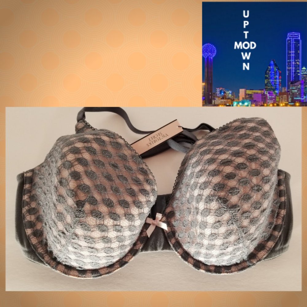 Dark Gray Lace Miraculous/Bombshell Bra 36D